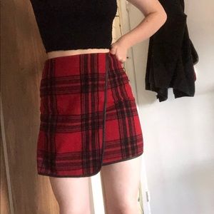 Red Plaid Skirt